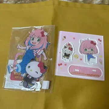 SPY x FAMILY 산리오 2개 세트 아크릴 스탠드 아냐 키티