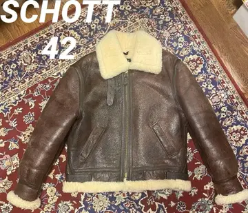 schott B-3 보아 무스탕 플라이트 자켓 42