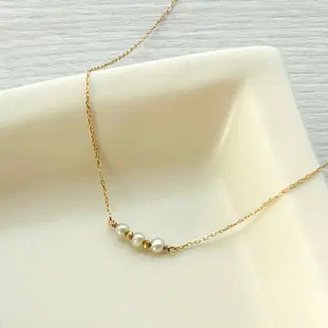 [ete] K10YG 담수 펄 목걸이