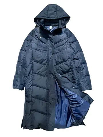 자전거 승하차 용이! MIZUNO 롱 하이브리드 다운 코트 자켓 M