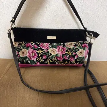 일본제 2way 백 숄더백 양면 미니백 셔닐 직조 컨디션 최상