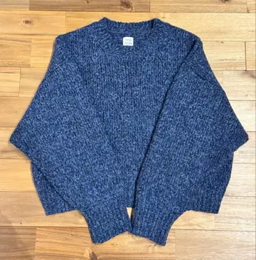 Ungrid 양모 혼방 울 니트 스웨터 블루