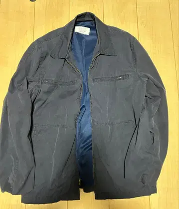 네이비 밀리터리 자켓 지퍼 포함