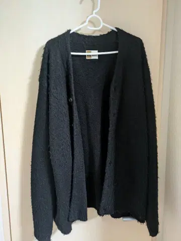 TOWNCRAFT 타운크래프트 샤기 모헤어풍 가디건 블랙