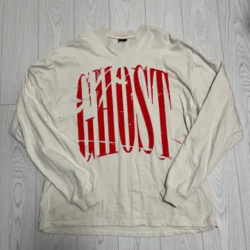 남성용 nice ghost club 베이지 빅 실루엣 롱 T M
