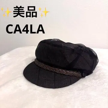 [ 새상품급 ] CA4LA 카시라 브라운 x 체크 헌팅 캡