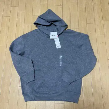 UNIQLO 오버 사이즈 맨투맨 풀 후드티 그레이 S 미사용 새상품