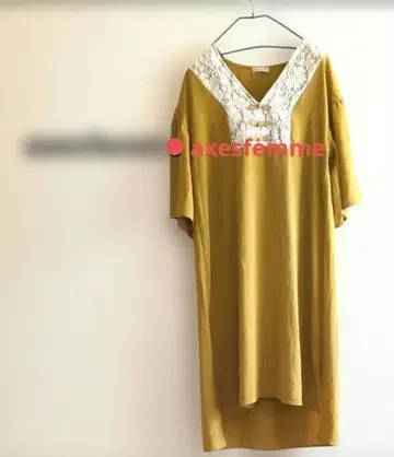 [택 포함] axesfemme 차이나 버튼 루즈핏 롱 OP 엑시즈팜