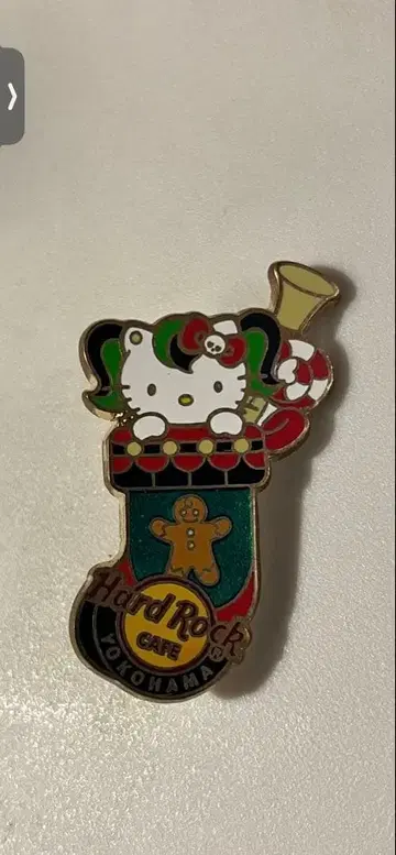 하드 록 카페 요코하마점 한정판 헬로키티 핀 배지