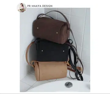 MAAYA DESIGN 에코 스웨이드 백 블랙