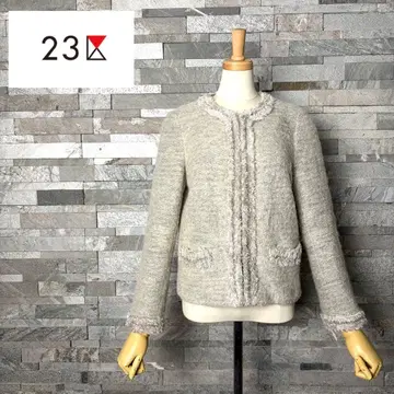 23구 모헤어 혼방 울 노카라 자켓 38