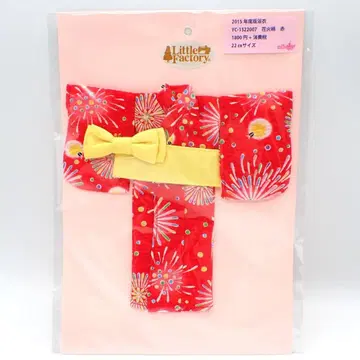 리카짱 캐슬 22cm 사이즈 유카타 불꽃놀이 빨간색 LICCA 3345