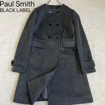 [ 새상품급 ] 폴스미스 블랙 울 롱 코트 2way 노카라 가능