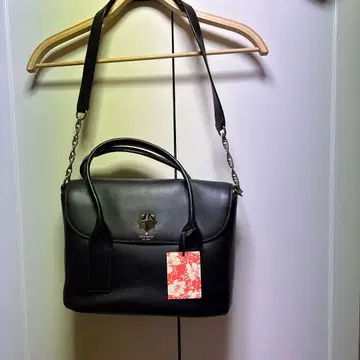 kate spade 블랙 가죽 핸드백 케이트 스페이드