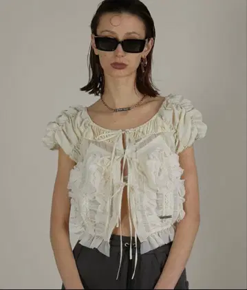 PRANK PROJECT Shirring Puff Sleeve Top