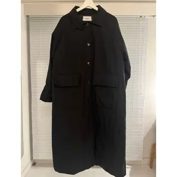 Waft. 에코 다운 스텐카라 코트 블랙 롱 코트