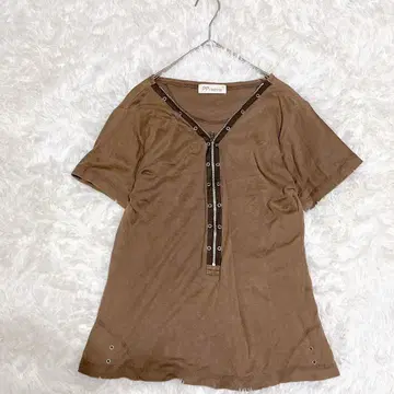 M0153 [ 피피리코리노 ] 프론트 지퍼 셔츠 반팔 면 100% 스티치