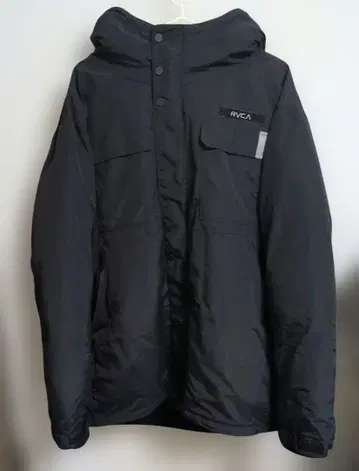 RVCA 후드 부착 블랙 다운 자켓 XL