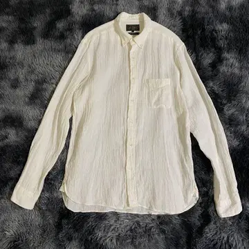 새상품급 빔즈 플러스 린넨 긴팔 셔츠 L 일본제 남성용