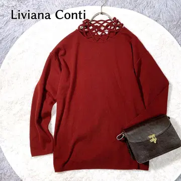 Liviana Conti 리비아나콘티 레이스 편직 니트 보르도