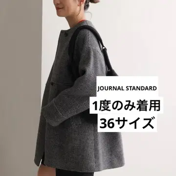 JOURNAL STANDARD 슈퍼 140 비버 노카라 미들 코트