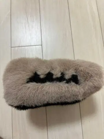 퍼터용 골프헤드커버 블랙과 베이지 퍼