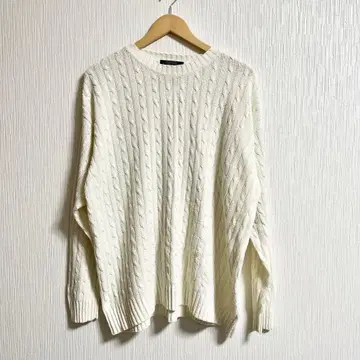 90s 90년대 새상품급 타미힐피거 케이블 니트 크루넥 XL