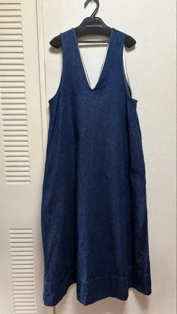 아틀리에 드 사봉 데님 오버롤 스커트 중고 새상품급