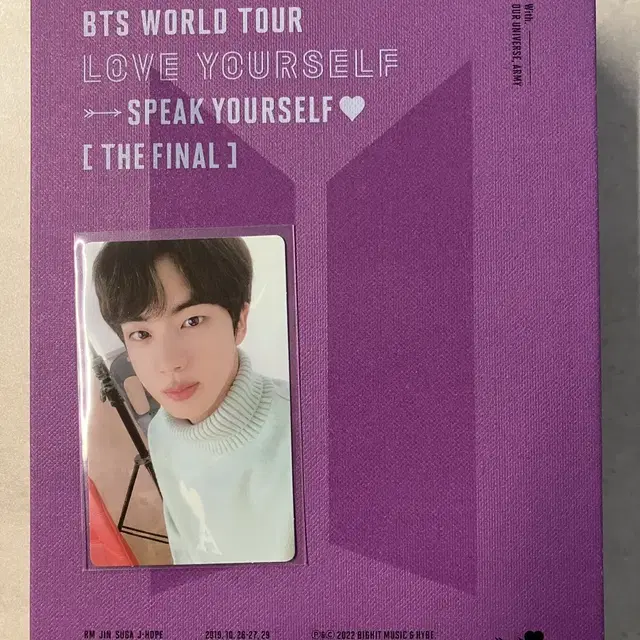 방탄소년단 스픽콘 파이널 DVD + 진 포토카드