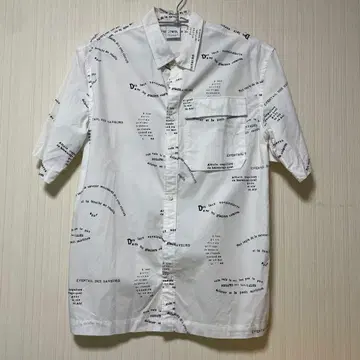 ZARA 자라 남성용 화이트 계열 반팔 셔츠