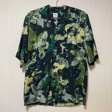 ZARA 자라 남성용 올 패턴 반팔 셔츠