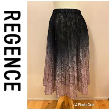 REGENCE 그라데이션 레이스 플레어 스커트