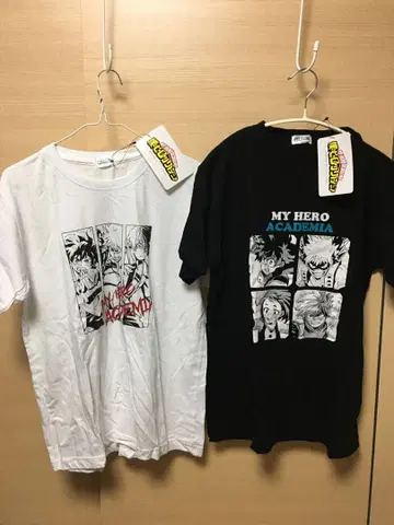 나의 히어로 아카데미아 히로아카 T셔츠 반팔 화이트 블랙
