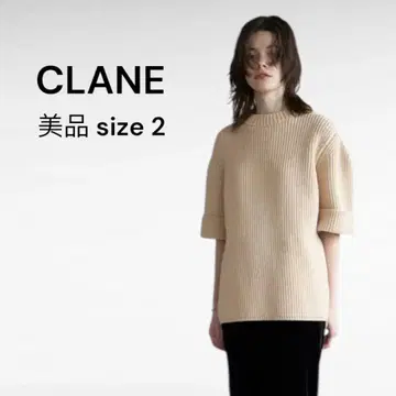 CLANE 클라네 새상품급 아이보리 반팔 니트 size 2