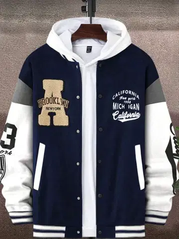 루즈핏 남성용 패치 러브 자켓 (후드티 별도 판매)