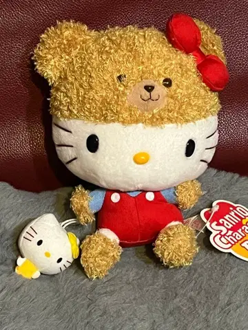 헬로키티 봉제 인형 곰이 된 키티 머리가 큰