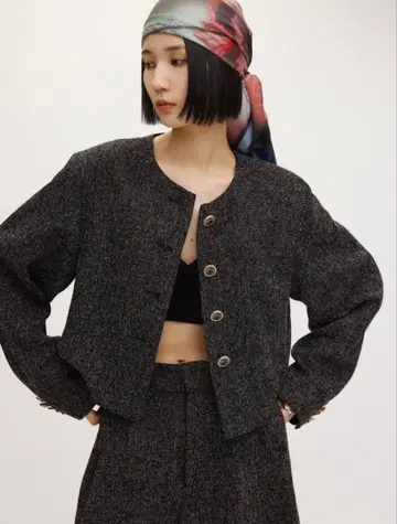 Ameri DEFORMATION SUMMER TWEED JACKET