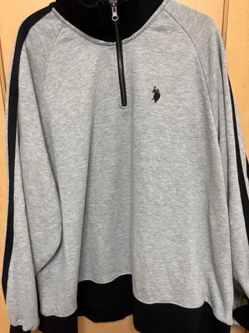 그레이 하프 지퍼 맨투맨 트레이닝복