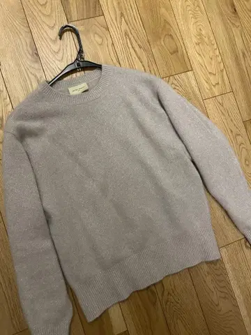 폭스 울 라메 크루넥 니트