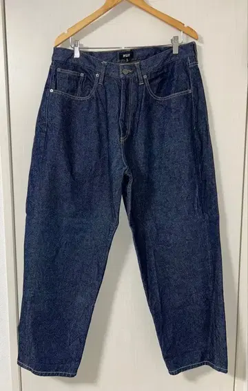 HUF 다크 블루 데님 팬츠 배기 데님