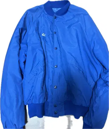 파란색 블루종 퀼팅 안쪽