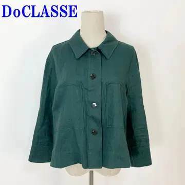 두클라쎄 자켓 그린 린넨100% 9 C3806