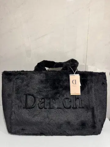 Darich 다리치 퍼 토트백 BLK [ 택 포함 미사용 새상품 ]