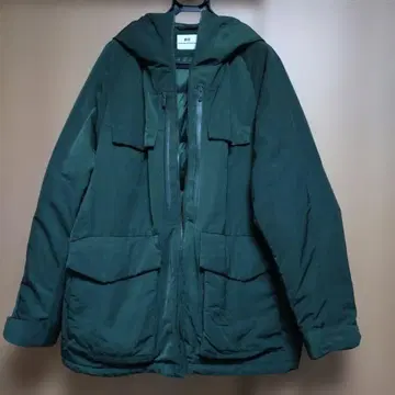 유니클로 화이트 마운티니어링 하이브리드 다운 올리브 XL