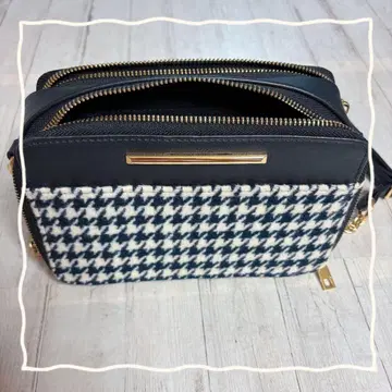 하운드투스 체크 블랙 숄더백