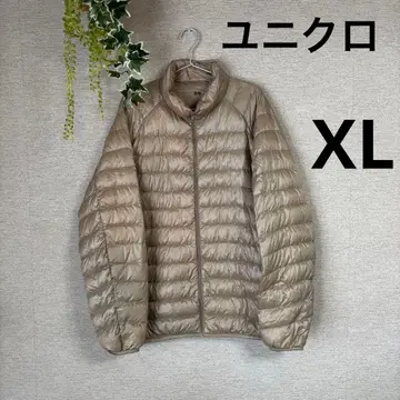 유니클로 울트라 라이트 다운 XL 베이지 남성용 다운 90% 따뜻한