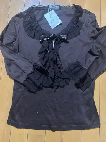 M'S GRACY 프릴 리본 긴팔 블라우스 사이즈 40