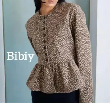 Bibiy 페플럼 가디건 레오파드