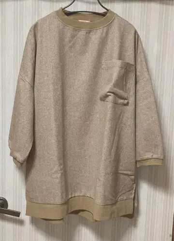 Dgy 새상품 울 혼방 리브 사양 와이드 튜닉