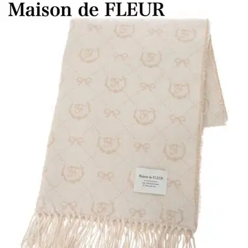 Maison de FLEUR 모노그램 스톨 머플러 바이컬러
